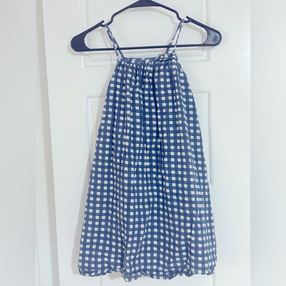Kid's Club Blue and White Gingham Dress Americana